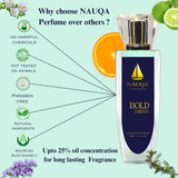 NAUQA™ Perfume Combo – Crown Gaze (Women) & Bold Haven (Unisex) | Luxury Long Lasting Extrait de Parfum | 2 x 50ml
