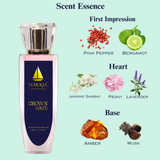 NAUQA™ Perfume Combo – Crown Gaze (Women) & Bold Haven (Unisex) | Luxury Long Lasting Extrait de Parfum | 2 x 50ml