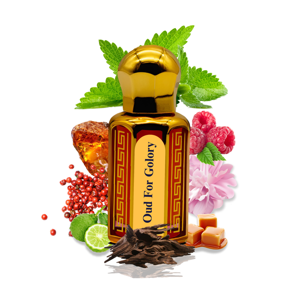 NAUQA™ Oud for Glory Attar – 100% Alcohol-Free Long Lasting Unisex Attar(6ml) | Bergamot, Oud Wood & Amber Notes | Pure Concentrated Arabian Attar for Men & Women