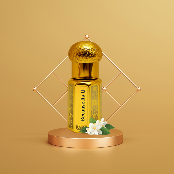NAUQA™ Because It's U Attar(6ml) – Long-Lasting Unisex Alcohol-Free Attar with Raspberry, Rose, and Amberwood Notes